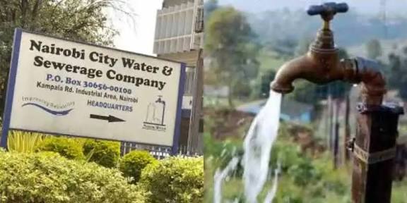 Nairobi water signpost and tap for illustration purposes. PHOTO/FILE