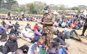 KDF recruitment exercise at past session. PHOTO/MoD