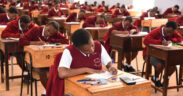 Students during a past KCSE exam. PHOTO/UGC. Matiang'i