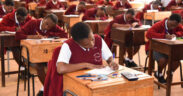 Students during a past KCSE exam. PHOTO/UGC. Matiang'i