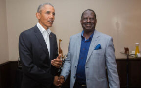 Former US President Barack Obama with Former Prime Minister The Late Raila Odinga. PHOTO/ Courtesy.