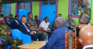 IG Kanja led his senior police officers to the home of AIG Kamau Image/NPS