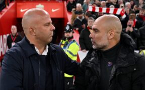 Arne slot and Pep Guardiola clash today at Etihad Image/Supersports