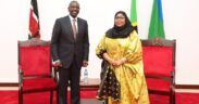 President William Ruto and Tanzania's Samia Suluhu held talks during a visit to Tanzania PHOTO/PCS