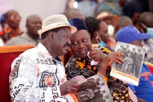 Oburu Odinga and his younger brother Raila Odinga Image/@Oburu/X