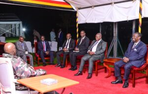 Prime Cabinet Secretary Musalia Mudavadi with Representatives from the Foreign Affairs Office During a Meeting with Ugandan President Yoweri Museveni. PHOTO/ Museveni X