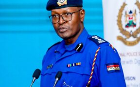 Road Safety Liaison Officer, Boniface Otieno at road safety campaign launching on November 21,2025. PHOTO/NPS X