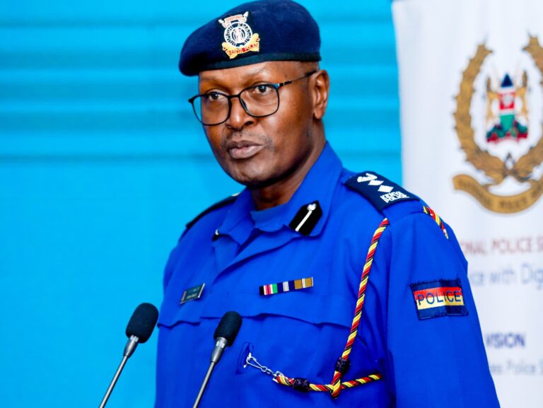 Road Safety Liaison Officer, Boniface Otieno at road safety campaign launching on November 21,2025. PHOTO/NPS X