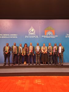DCI Boss Mohamed Amin Receiving Diplomatic Support from Amb. Jessica M. Gakinya and Mr. Billy Mathu, Kenya Mission in Rabat, and Ms. Eva Nthoki ,Head of Candidatures Division from the Ministry of Foreign Affairs, Nairobi. PHOTO/ DCI X