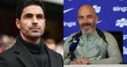A collage photo of Arsenal manager Mikel Arteta and Chelsea manager Enzo Maresca as they're to meet in an evening football clash at the Stamford bridge