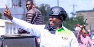 Former DP Rigathi Gachagua campaigning in Narok Town on November 24, 2025. PHOTO/Gachagua X.