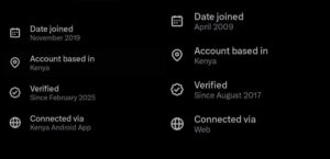 X has launched a new feature showing countires where accounts aee based and other details.