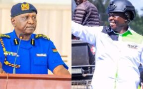 A photo collage of Police IG Douglas Kanja and former DP Rigathi Gachagua. PHOTO/NPS/DCP.