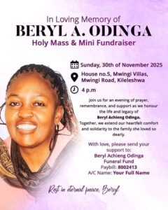 Beryl Achieng Odinga holy mass and mini fundraiser. PHOTORuth OdingaFB