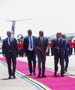 Deputy President Kithure Kindiki attending the swearing in of Tanzania's president Samia Suluhu Hassan PHOTO/ACC/FB