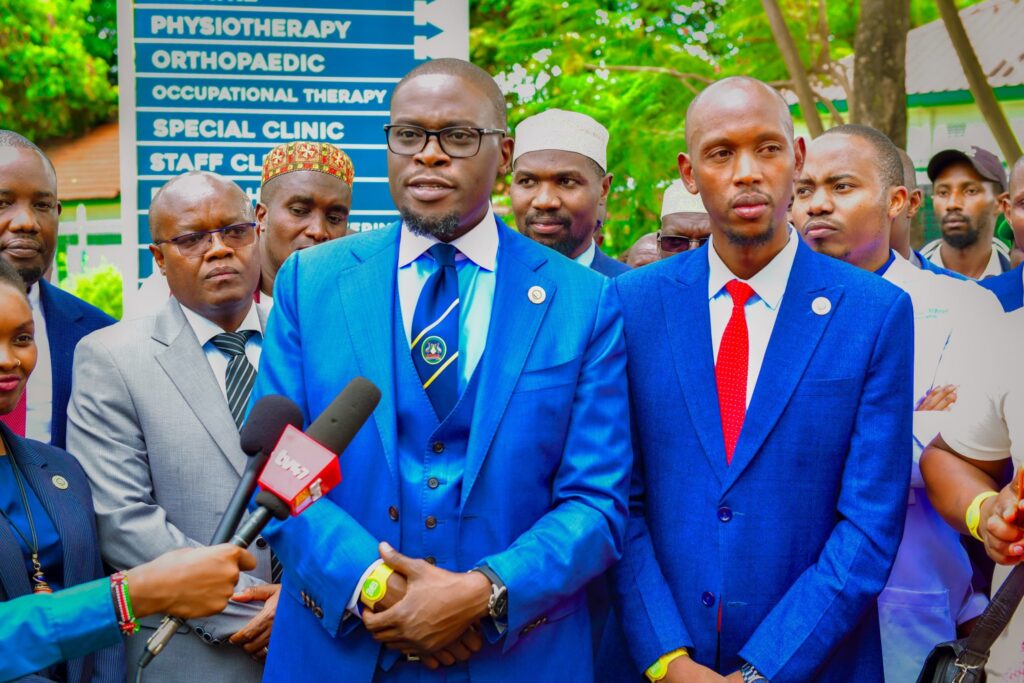 Nairobi Governor Johson Sakaja and Geoffrey Mosiria. PHOTO/Mosiria X.