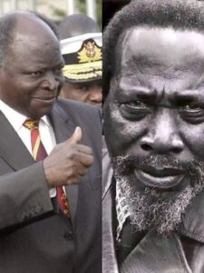 First president of Kenya Jomo Kenyatta and the third president of Kenya Mwai Kibaki Image/ACC/C
