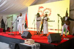 Angola’s Band Showcasing their Prowess During the Celebrations of the 50th Anniversary of the National Independence of the Republic of Angola In Nairobi. PHOTO/ Courtesy