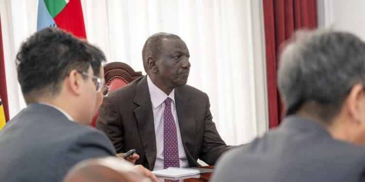 President William Ruto met China Communications Constructions Company President Zhang Bingman PHOTO/PCS