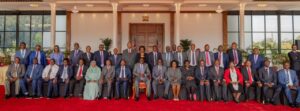 President William Ruto poses with the Vice Chancellors of public universities at StateHouse Nairobi on September 18,2025 PHOTO/PCS