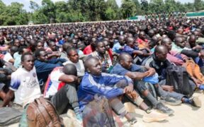 KDF recruits reprting at the Defence Forces Recruits Training School (DFRTS) on November 21, 2025.