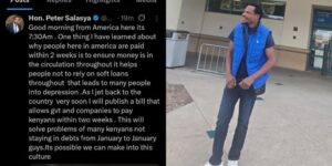 Mumias East MP Peter Salasya wants workers to be paid after two weeks