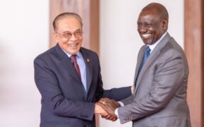 President William Ruto together with Malaysian Prime Minister Dato’ Seri Anwar Ibrahim at Statehouse. PHOTO/ Ruto X