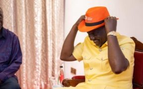 President William Ruto consults with ODM party leader Oburu Oginga during the ODM’S Founders Dinner in Mombasa. PHOTO/ODM.