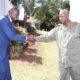 President William Ruto makes a courtesy call on President Yoweri Kaguta Museveni of Uganda at Mubende State Lodge in December 2019. PHOTO/PCS.