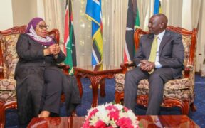 Presidents William Ruto and Samia Suluhu during a past meeting. PHOTO/PCS.