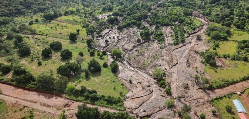 A Section Of Land That Was Swept Away By Floods in Elgeyo Marakwet. PHOTO/ Murkomen X