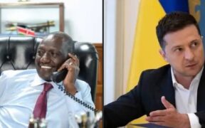 Collage of President William Ruto and President Zelensky of Ukraine. PHOTO/File