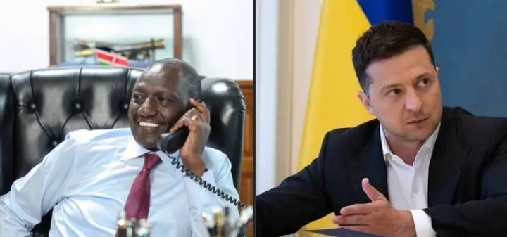 Collage of President William Ruto and President Zelensky of Ukraine. PHOTO/File