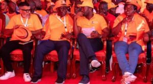 ODM party leaders at the ODM @20 celebrations in Mombasa on November 14