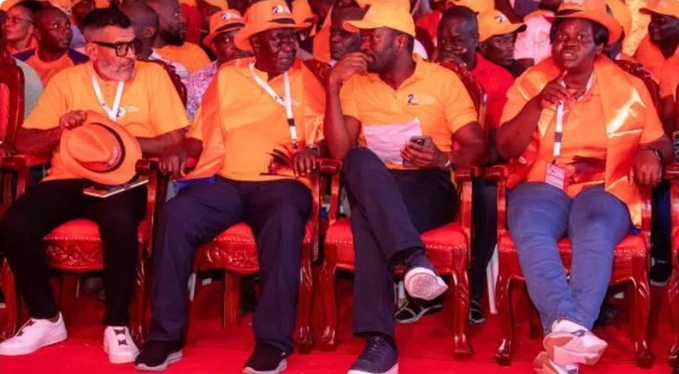ODM party leaders at the ODM @20 celebrations in Mombasa on November 14
