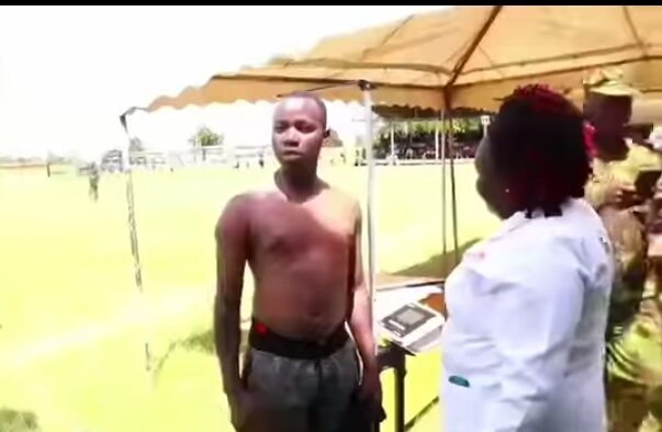 Man blocked from joining police during police recruitment exercise.