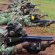 Police officers during a past range shooting competition at Kiganjo Police College in Nyeri County. FILE PHOTO