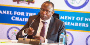 IEBC Chair Erastus Ethokon speaking at past event. PHOTO/pixels