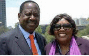 Late former Prime Minister Raila Odinga with hsi sister Beryl Achieng Odinga. PHOTO/Courtesy.