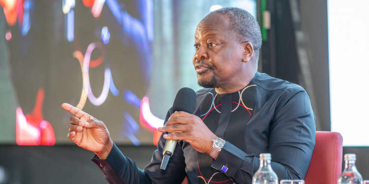 Agriculture CS Mutahi Kagwe speaking during the Intergovernmental Agriculture Forum in Naivasha on November 27, 2025. PHOTO/Ministry of AgrIculture X.