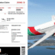 Collage of Kenya Airways flight and ticket. PHOTO/File
