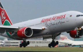 Kenya airways plane at JKIA