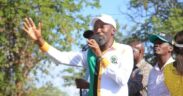 Leonard Wamuthende campaigning for Mbeere North MP seat during past political rally in Mbeere. PHOTO/Wamuthende X