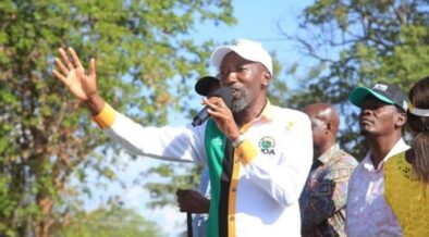 Leonard Wamuthende campaigning for Mbeere North MP seat during past political rally in Mbeere. PHOTO/Wamuthende X