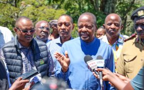 Agriculture CS Mutahi Kagwe speaking in Nyeri during the launch of modern Kenya Plant Health Inspectorate Service (KEPHIS) facilities. PHOTO/Ministry of Agriculture.
