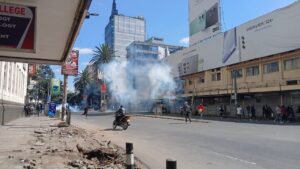 PGen Z protesters in Nairobi CBD in June of 2024. PHOTO/Edwin Hinda. Ruto