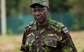 President William Ruto dons the KDF jungle uniform during KDF Day Celebrations on October 14, 2025. PHOTO/PCS.