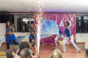 A photo of Glam Hotel celebration during the launch of a new rooftop restaurant and bar in Westlands.