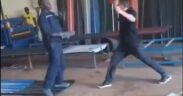 A screengrab of a Chinese citizen assaulting a Kenyan. PHOTO/UGC.