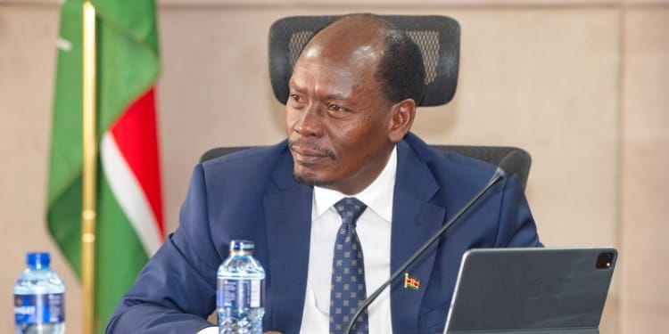 ICT CS William Kabogo during a meeting with a delegation of China Telecom Corporation Limited Senior Executive led by Mr. Lin Gui Qing at the Ministry Headquarters on November 12, 2025. PHOTO/Kabogo X.